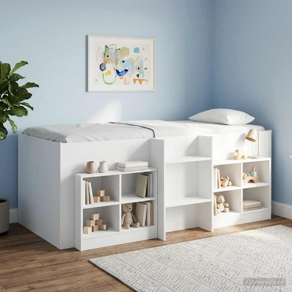 vidaXL Κρεβάτι Υψηλού Στυλ για Παιδιά 2 pcs Λευκό 90 x 190 cm