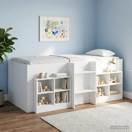 vidaXL Κρεβάτι Υψηλού Στυλ για Παιδιά 2 pcs Λευκό 90 x 190 cm
