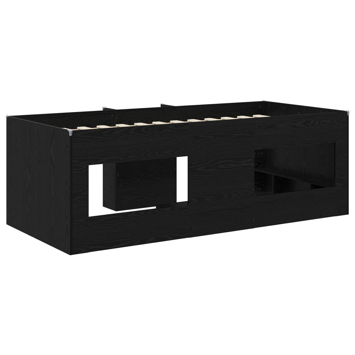 vidaXL Κρεβάτι Υψηλού Στυλ για Παιδιά 2 pcs Μαύρη Δρυς