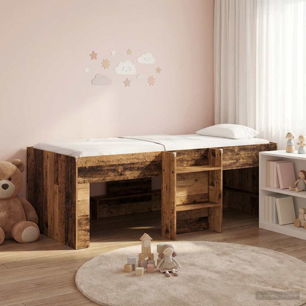 vidaXL Κρεβάτι Υψηλού Στυλ για Παιδιά 2 pcs Παλαιωμένο ξύλο