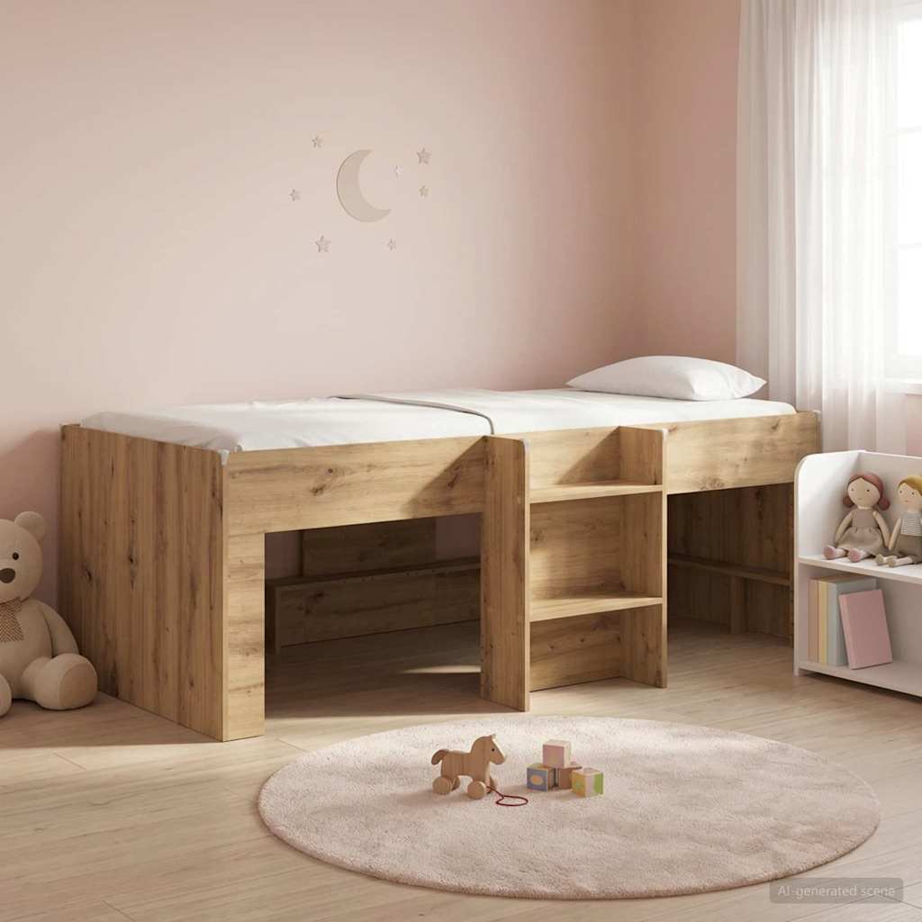 vidaXL Κρεβάτι Υψηλού Στυλ για Παιδιά 2 pcs Artisian Δρυς