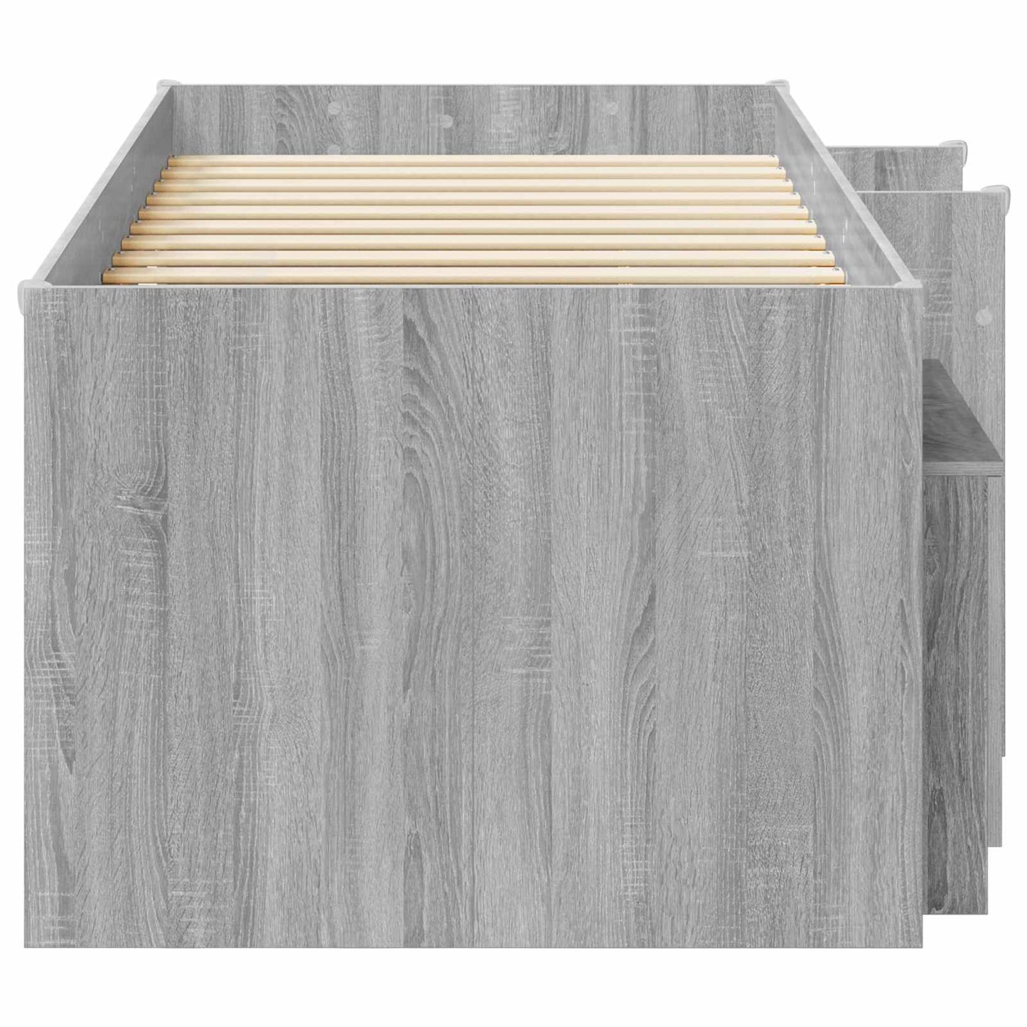 vidaXL Σκελετός κρεβατιού loft με ντουλάπι με πόρτα 3 τμχ. Γκρι Sonoma