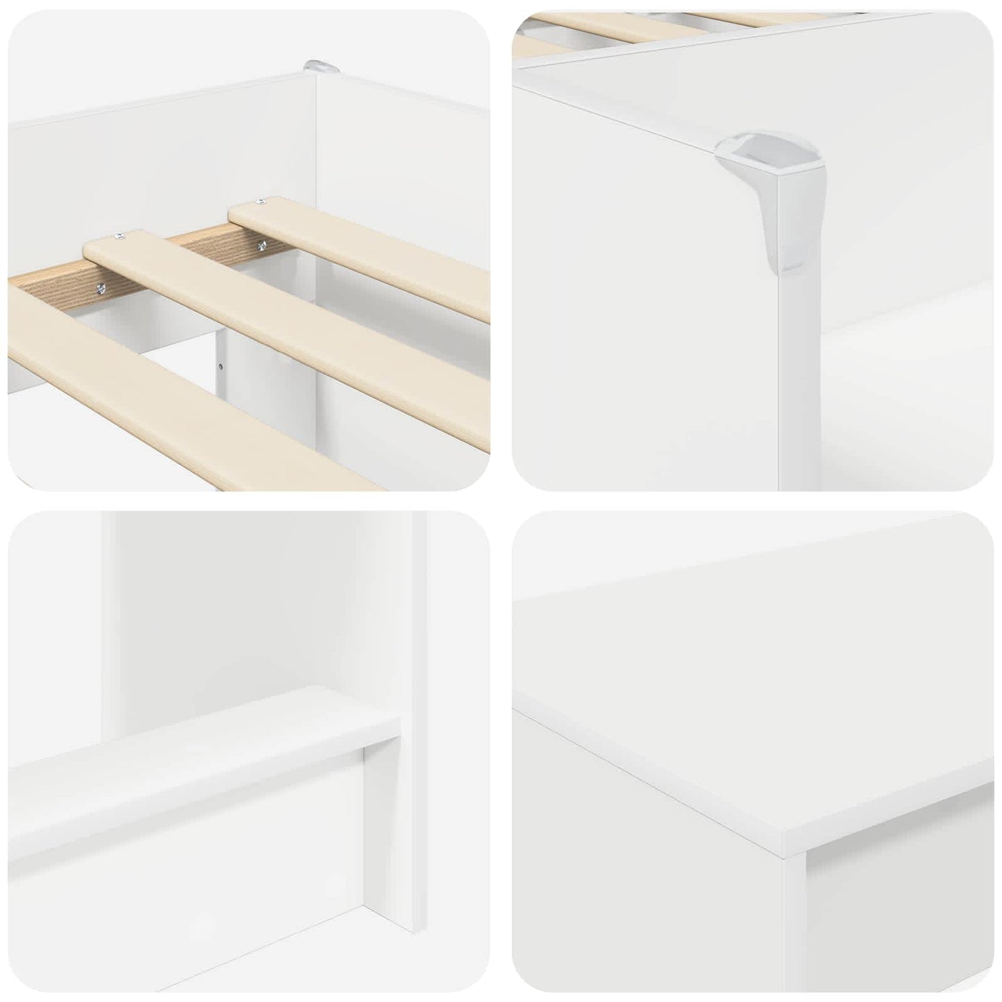 vidaXL Κρεβάτι Υψηλής Θέσης για Παιδιά με Γραφείο 2 τμχ. Λευκό