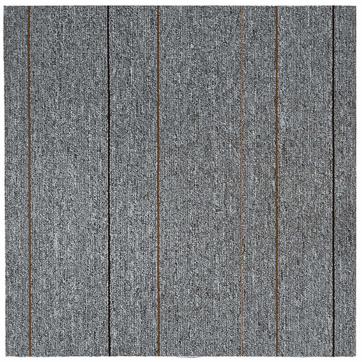 vidaXL Πλακάκι Χαλιού Ανοιχτό γκρι με ρίγες 50 x 50 cm 36 τμχ.