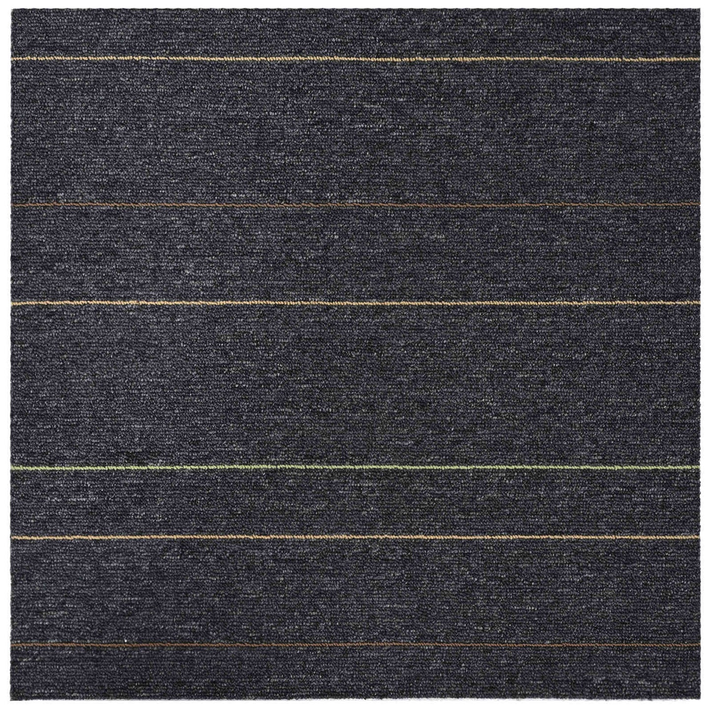 vidaXL Πλακάκι Χαλιού Σκούρο γκρι με ρίγες 50 x 50 cm 36 τμχ.