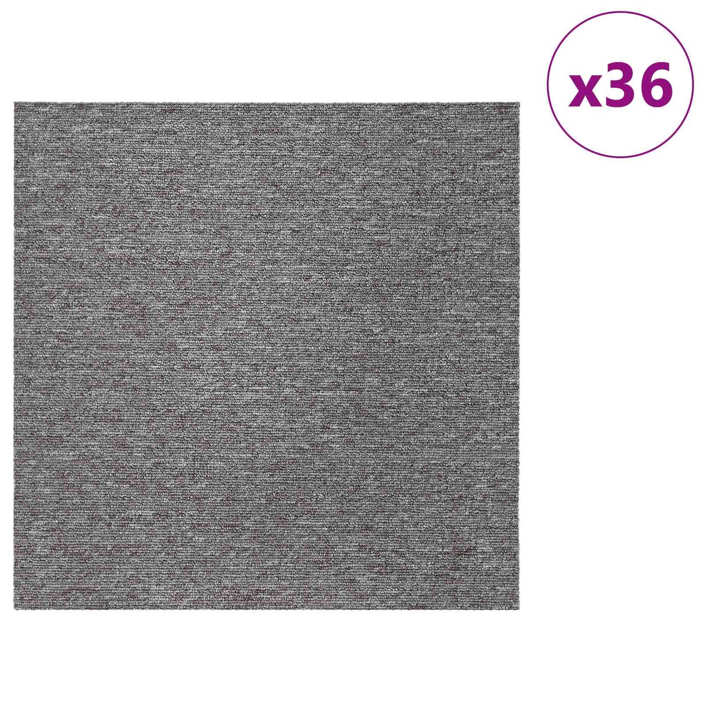vidaXL Πλακάκι Χαλιού Καφέ 50 x 50 cm 36 τμχ. Πολυπροπυλένιο και Πίσσα