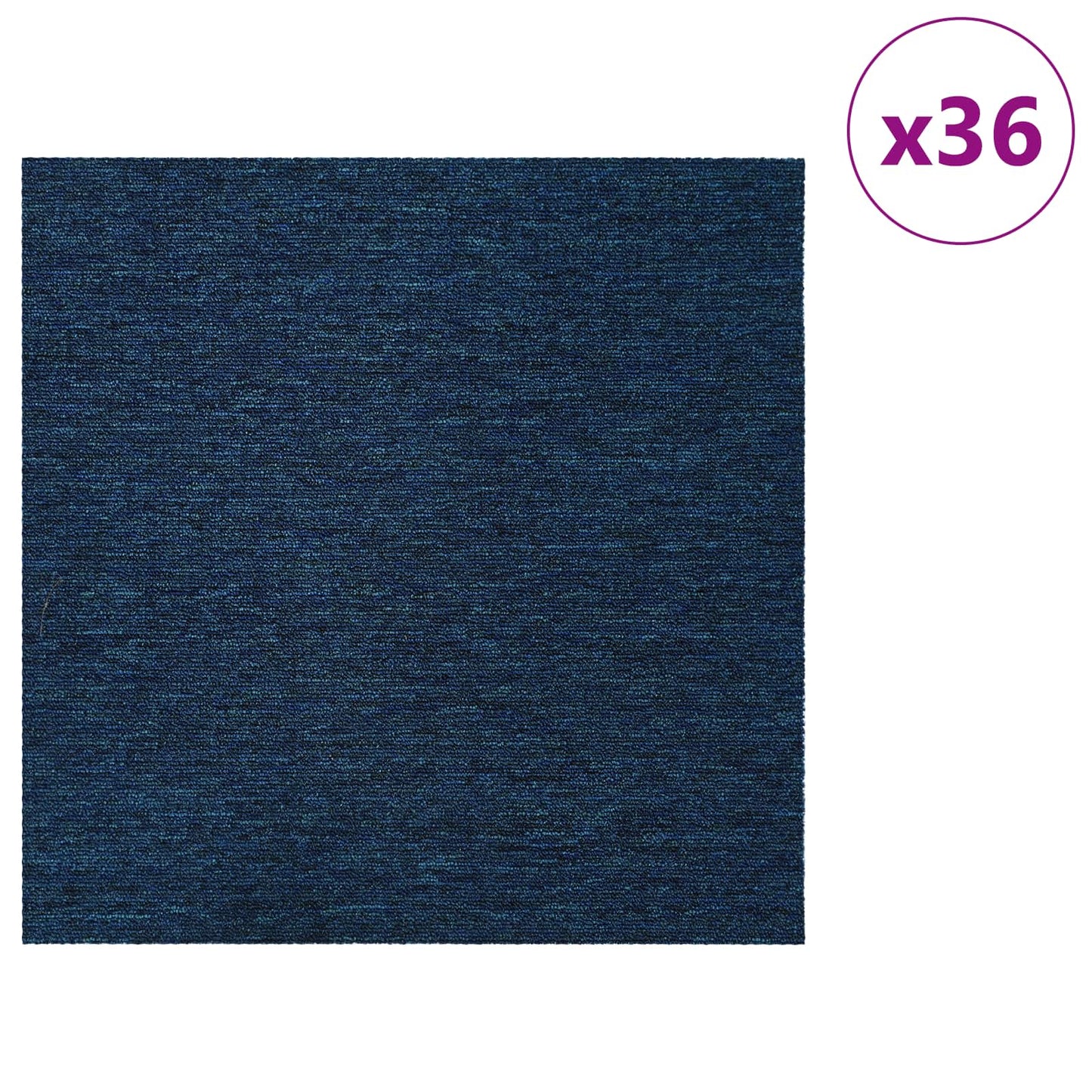 vidaXL Πλακάκι Χαλιού Μπλε 50 x 50 cm 36 τμχ. Πολυπροπυλένιο και Πίσσα