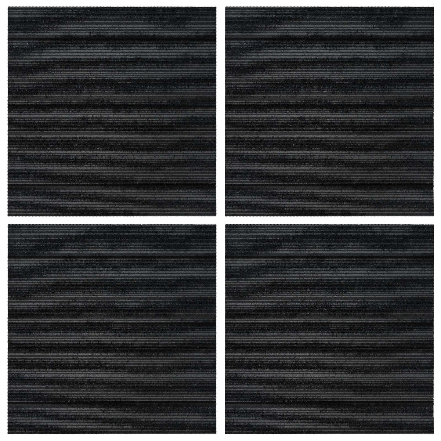 vidaXL Πλακάκι Χαλιού Ριγέ Ανοιχτό Γκρι 50 x 50 cm 4 τμχ.