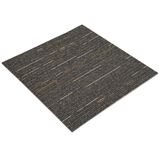 vidaXL Πλακάκι Χαλιού Ριγέ ανοιχτό καφέ 50 x 50 cm 20 τμχ.