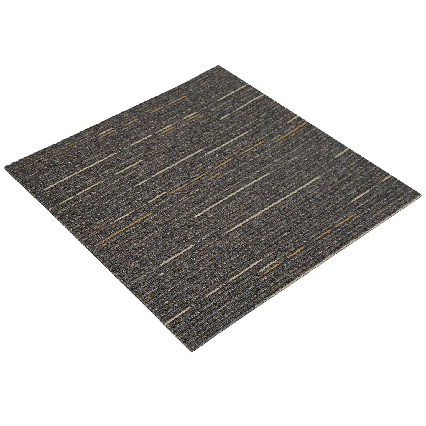 vidaXL Πλακάκι Χαλιού Ριγέ ανοιχτό καφέ 50 x 50 cm 36 τμχ.