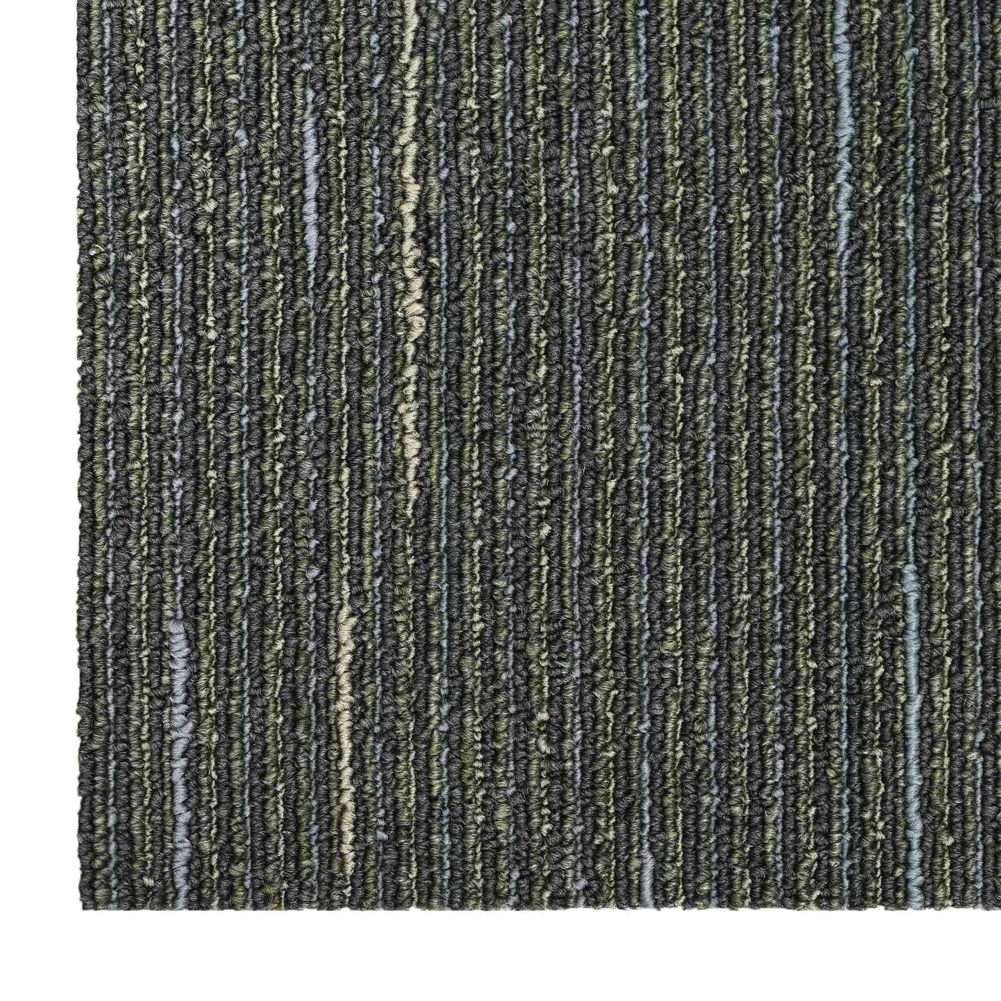 vidaXL Πλακάκι Χαλιού Ριγέ Ανοιχτό Πράσινο 50 x 50 cm 20 τμχ.
