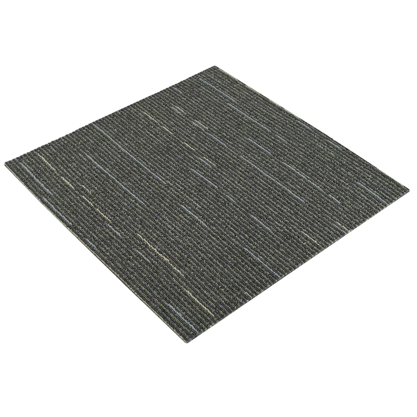 vidaXL Πλακάκι Χαλιού Ριγέ Ανοιχτό Πράσινο 50 x 50 cm 20 τμχ.