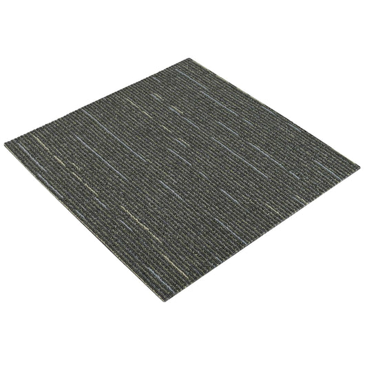 vidaXL Πλακάκι Χαλιού Ριγέ Ανοιχτό Πράσινο 50 x 50 cm 20 τμχ.