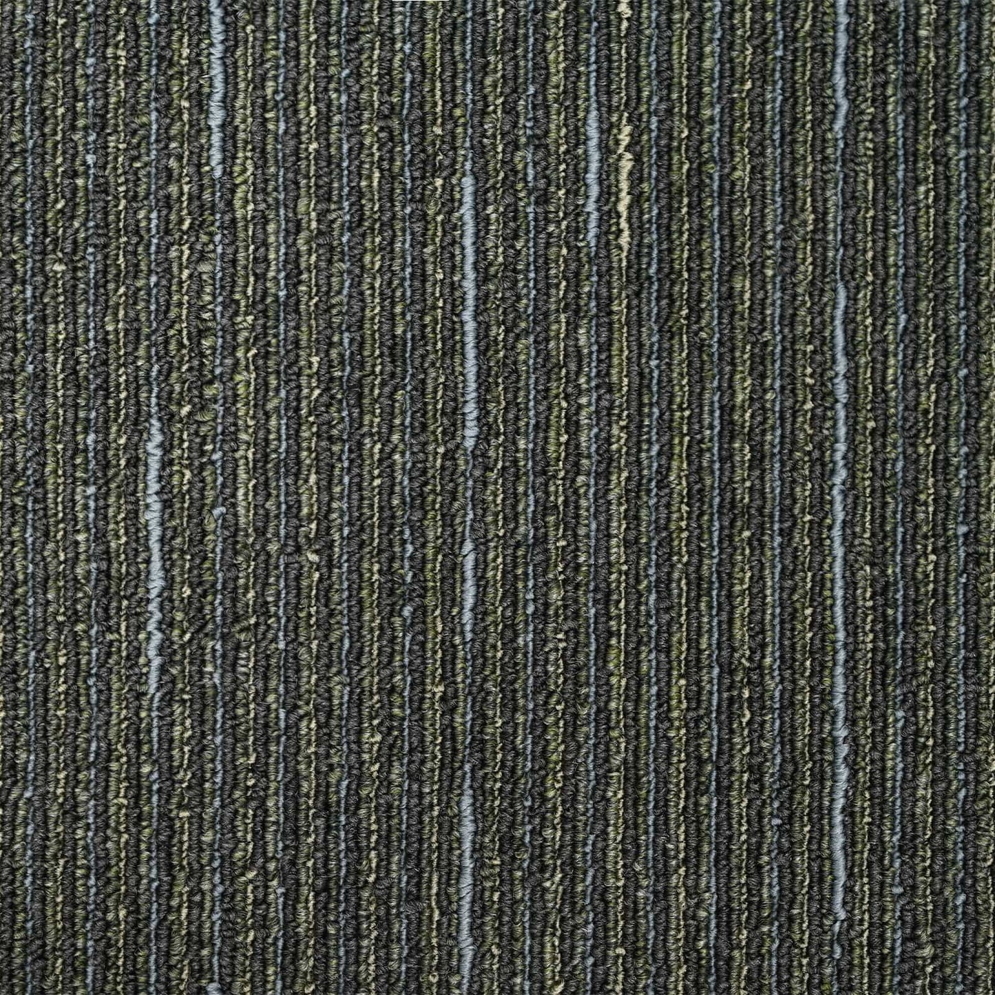 vidaXL Πλακάκι Χαλιού Ριγέ Ανοιχτό Πράσινο 50 x 50 cm 36 τμχ.