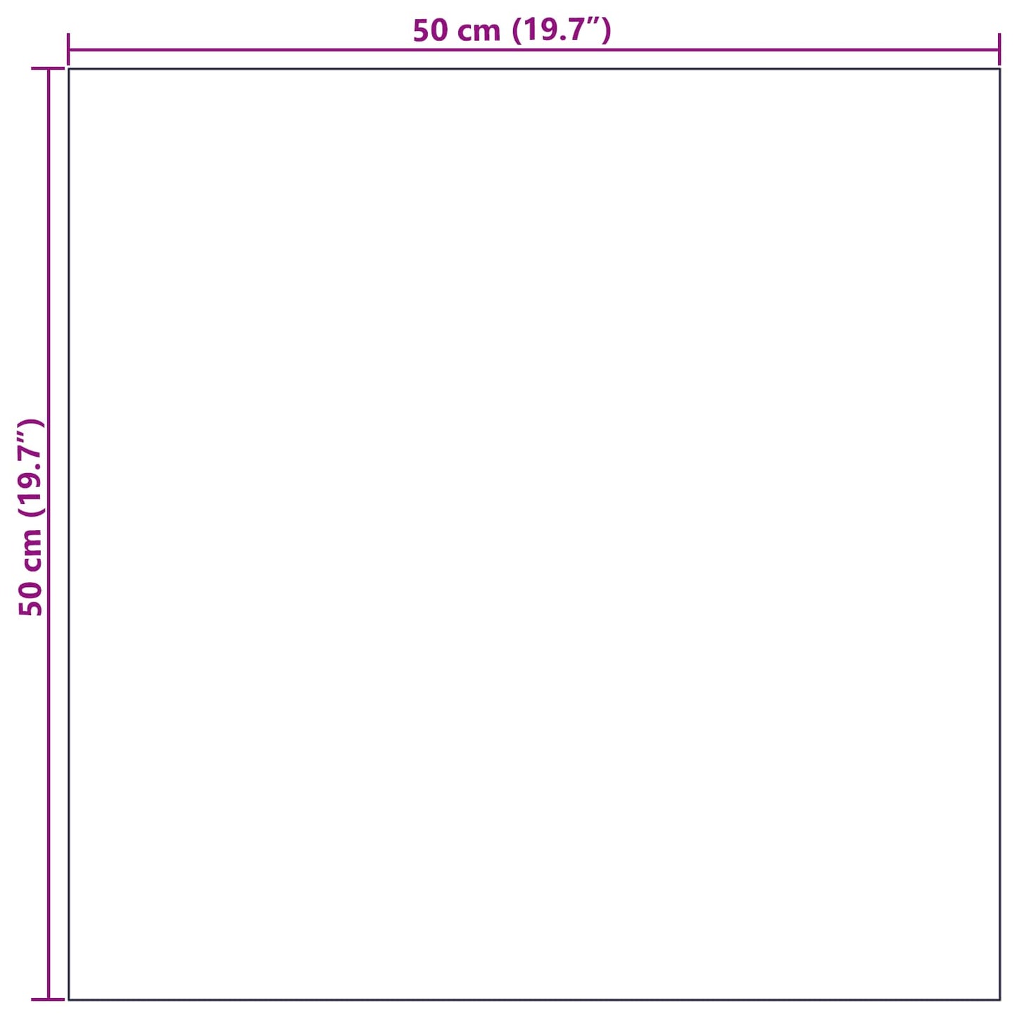 vidaXL Πλακάκι Χαλιού Ριγέ Μαύρο 50 x 50 cm 4 τμχ.