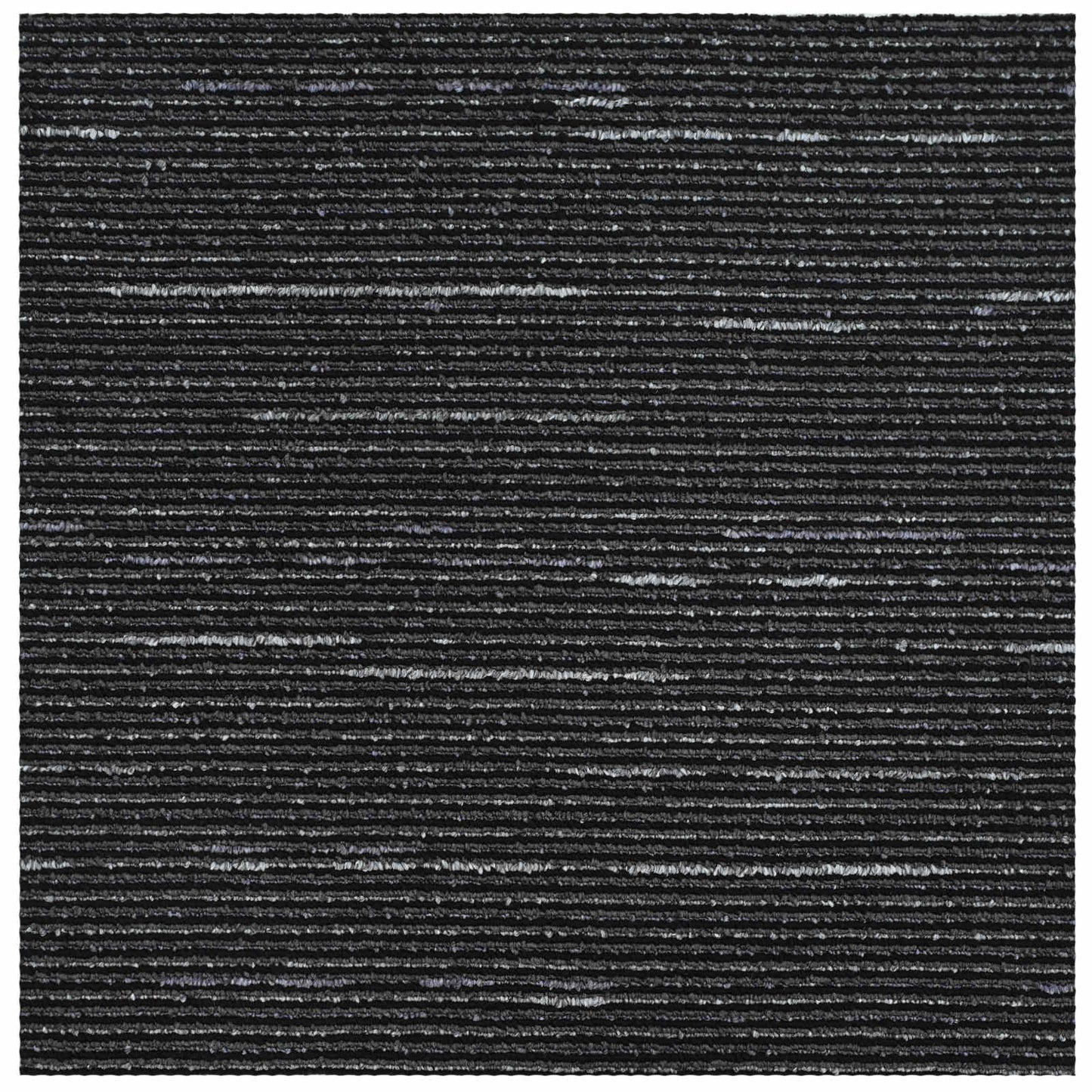 vidaXL Πλακάκι Χαλιού Ριγέ Μαύρο 50 x 50 cm 20 τμχ.