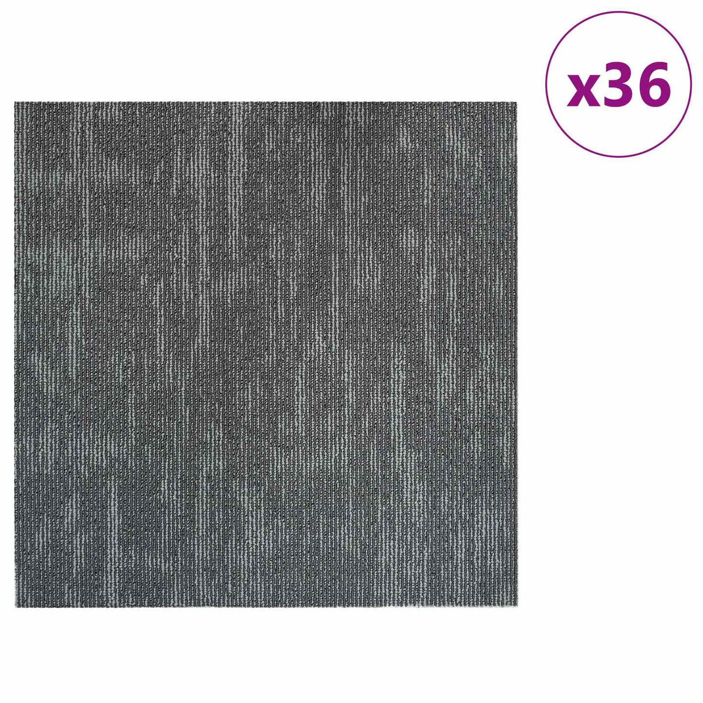 vidaXL Πλακάκι Χαλιού Γκρι Σκυροδέματος 50 x 50 cm 36 τμχ.