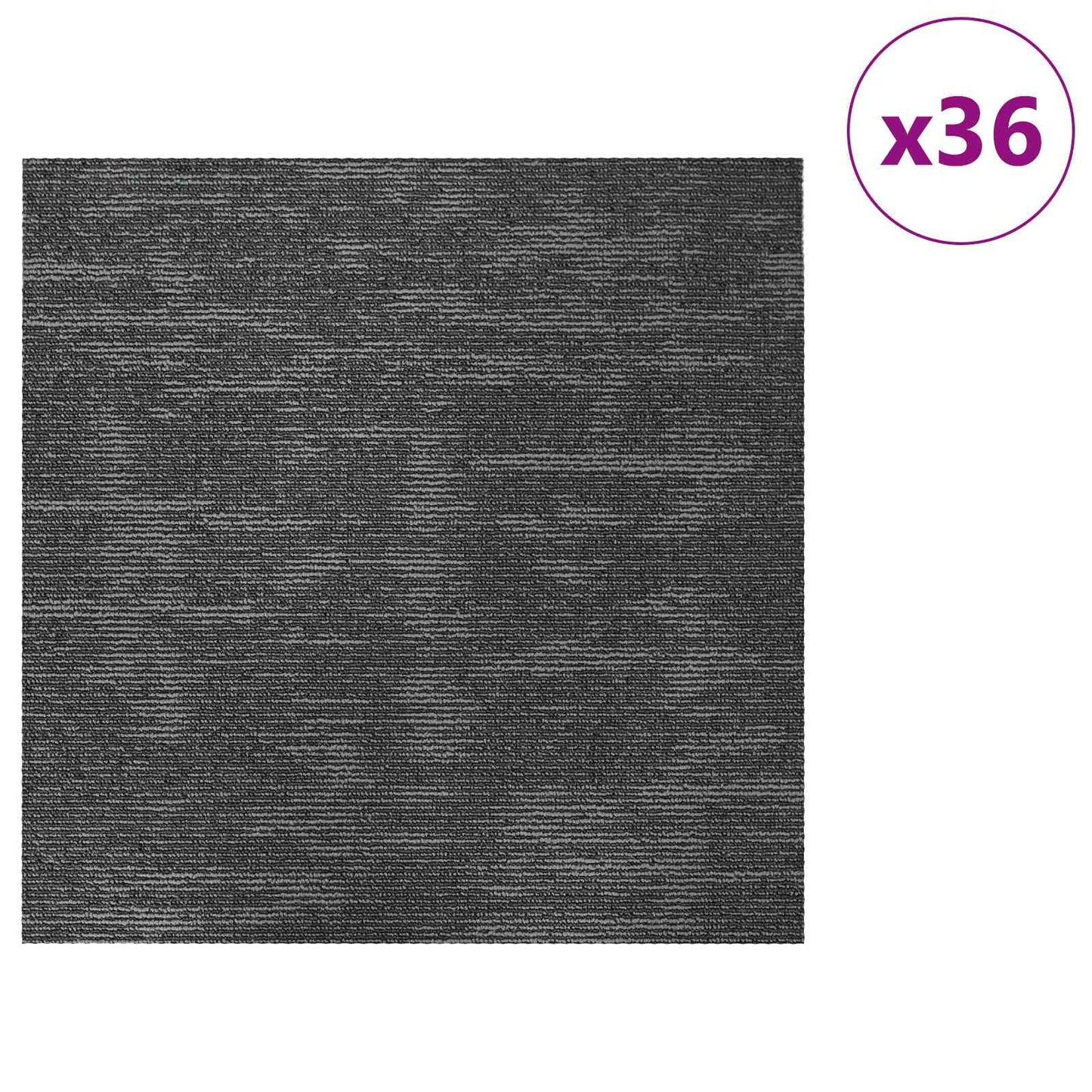 vidaXL Πλακάκι Χαλιού Γκρι Ανθρακί 50 x 50 cm 36 τμχ.