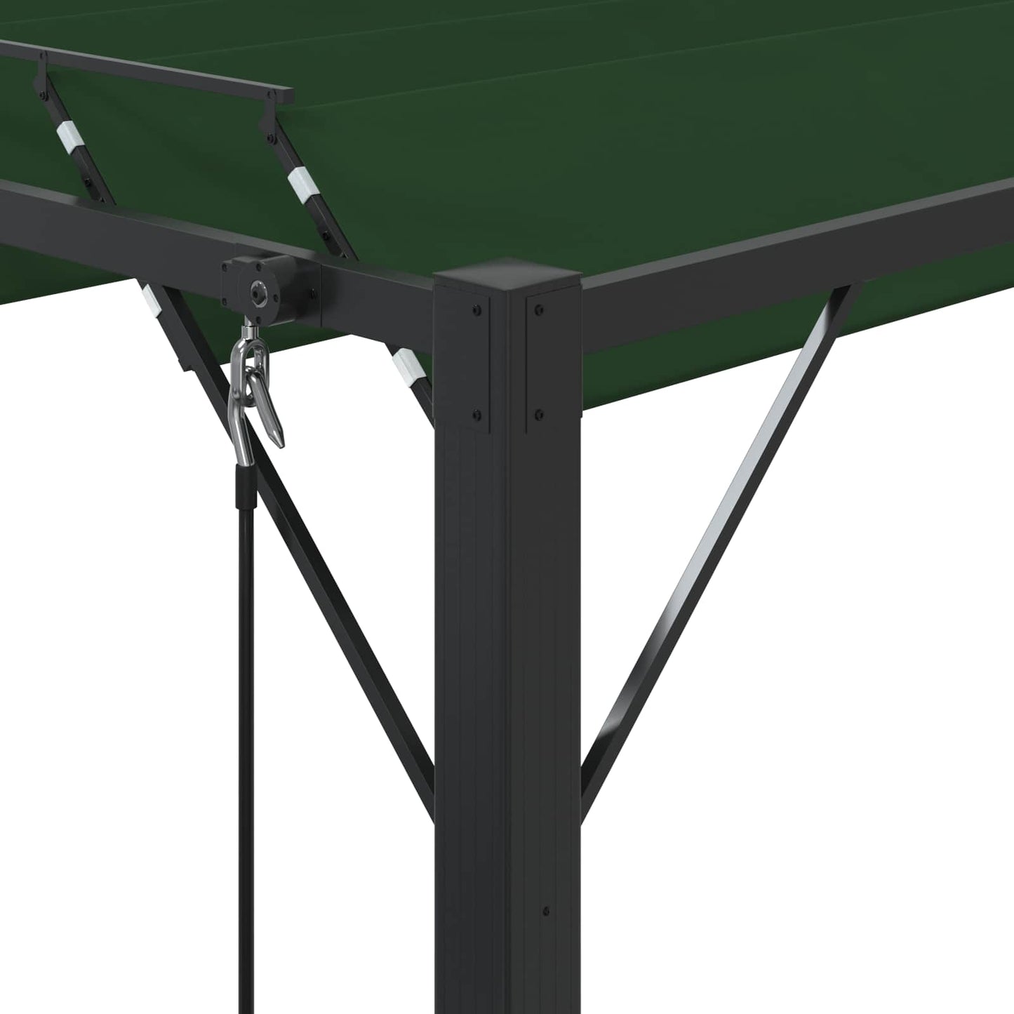 vidaXL Γκαζebo με λουόμενη στέγη Πράσινο 3 x 3 x 2,14 μ