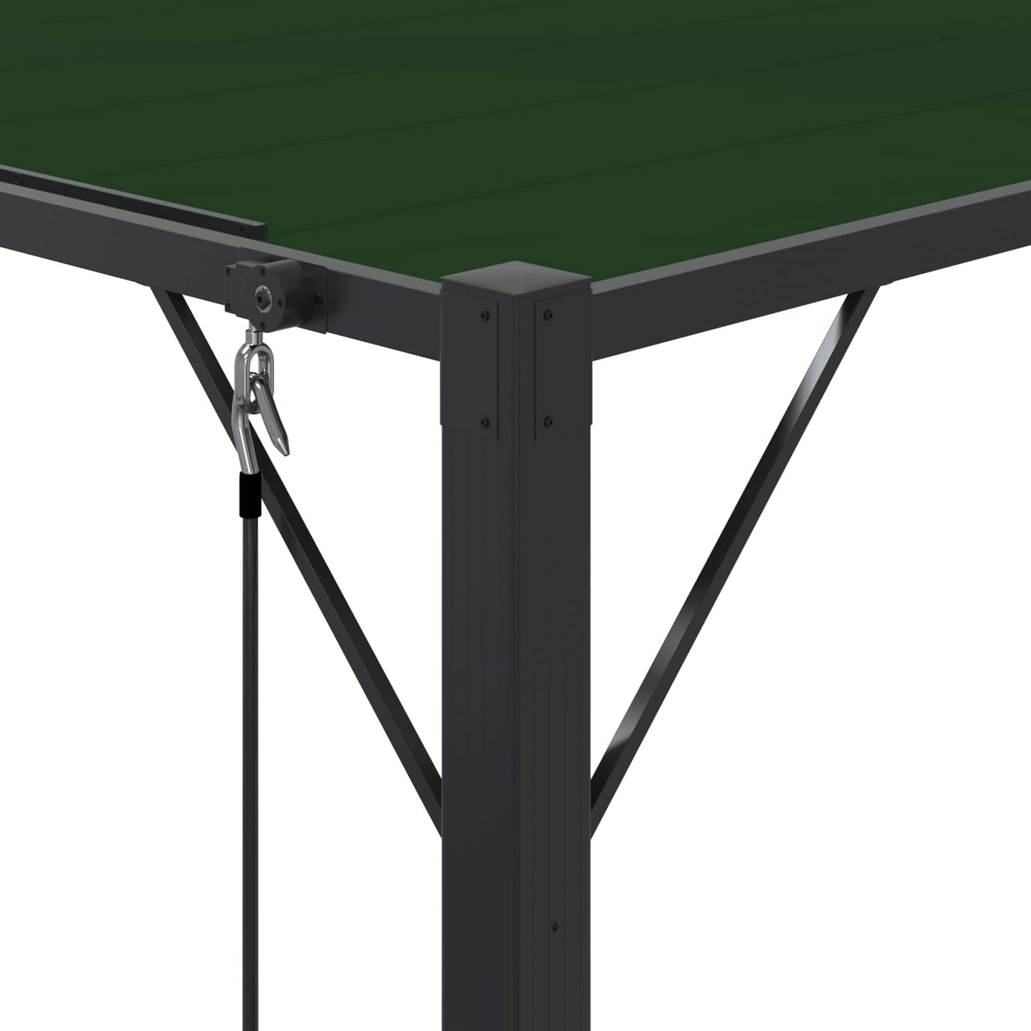 vidaXL Γκαζebo με λουόμενη στέγη Πράσινο 3 x 3 x 2,14 μ