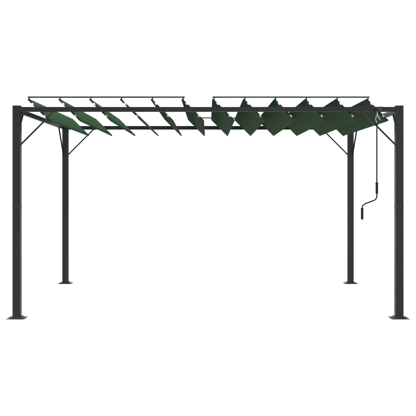vidaXL Γκαζebo με λουόμενη στέγη Πράσινο 3 x 4 x 2,14 μ