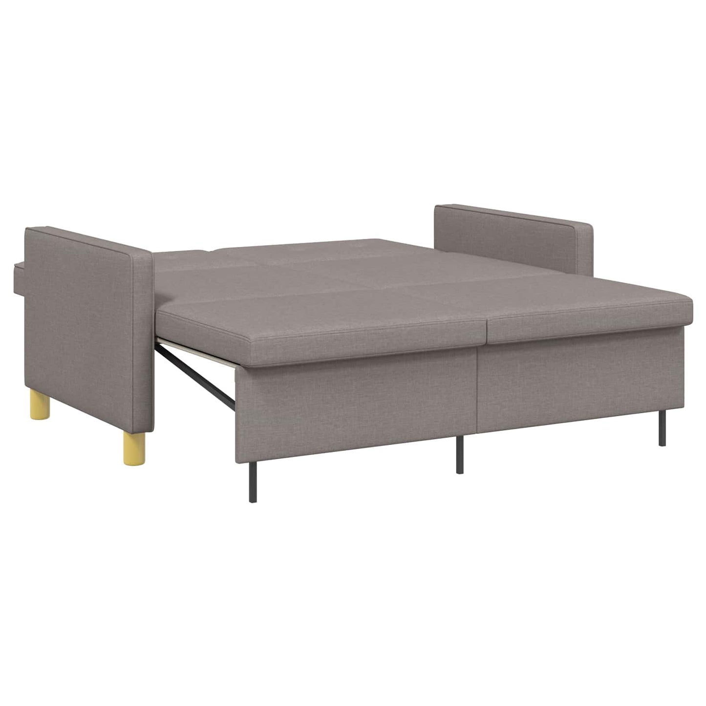 vidaXL Καναπές Κρεβάτι Taupe Ύφασμα