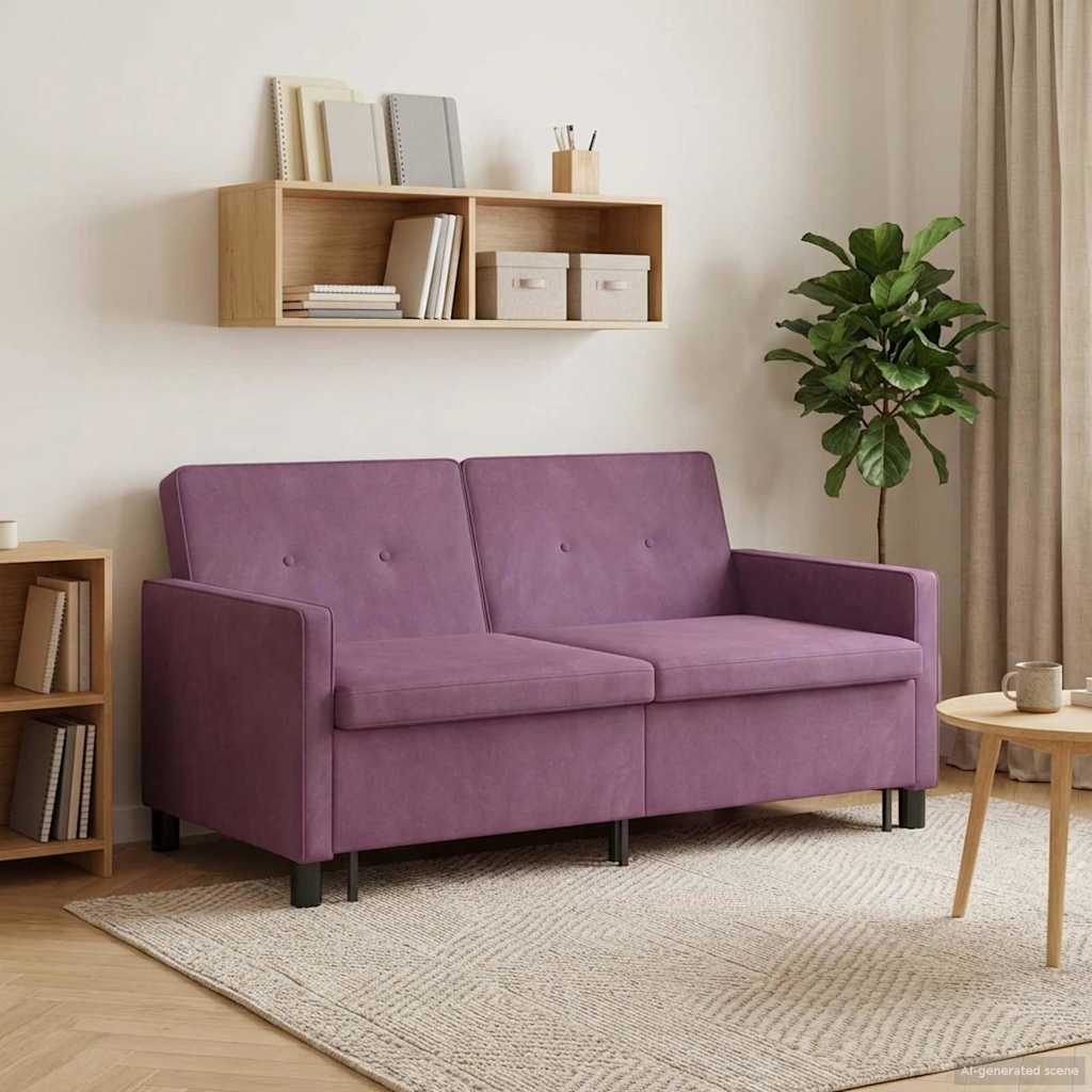 vidaXL Κρεβάτι καναπές Μοβ Ύφασμα
