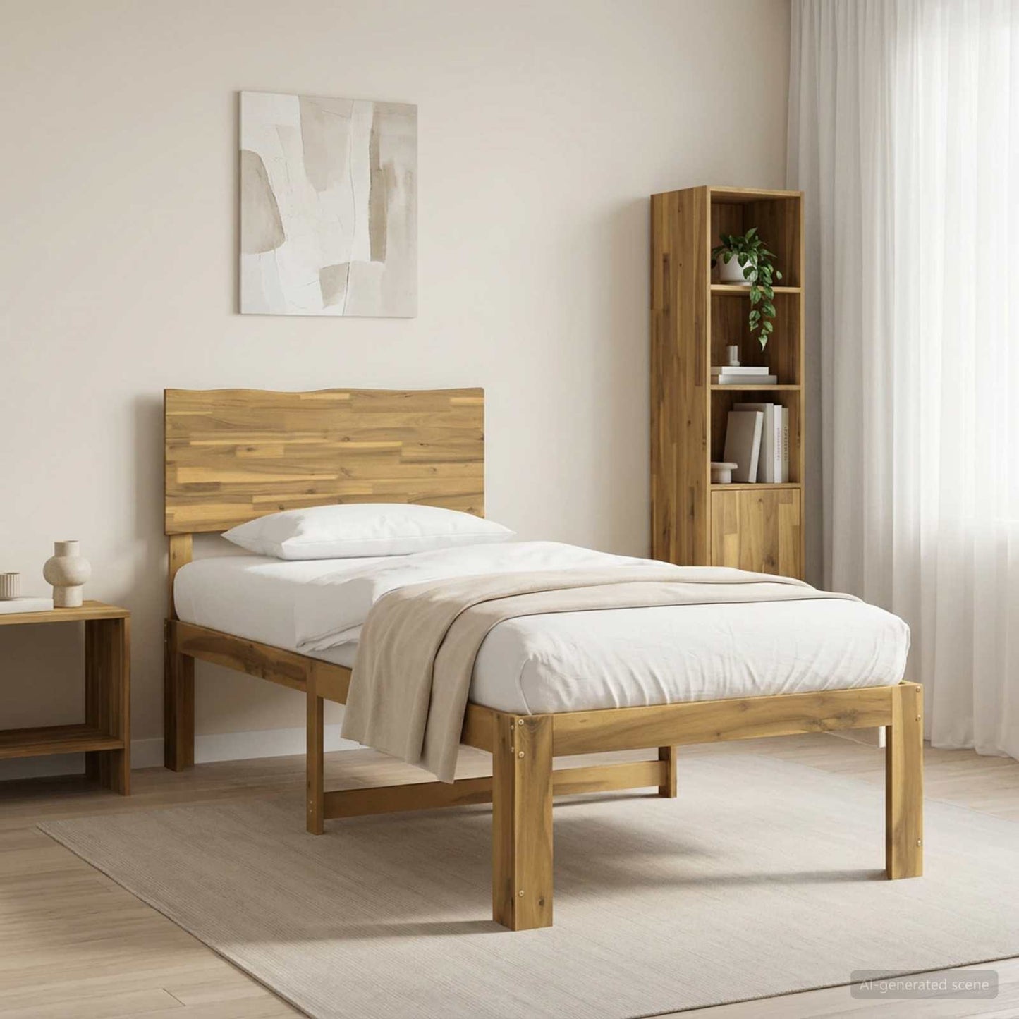 vidaXL Μονό Κρεβάτι με Κεφαλάρι ROSTOCK Λευκό 75 x 190 cm