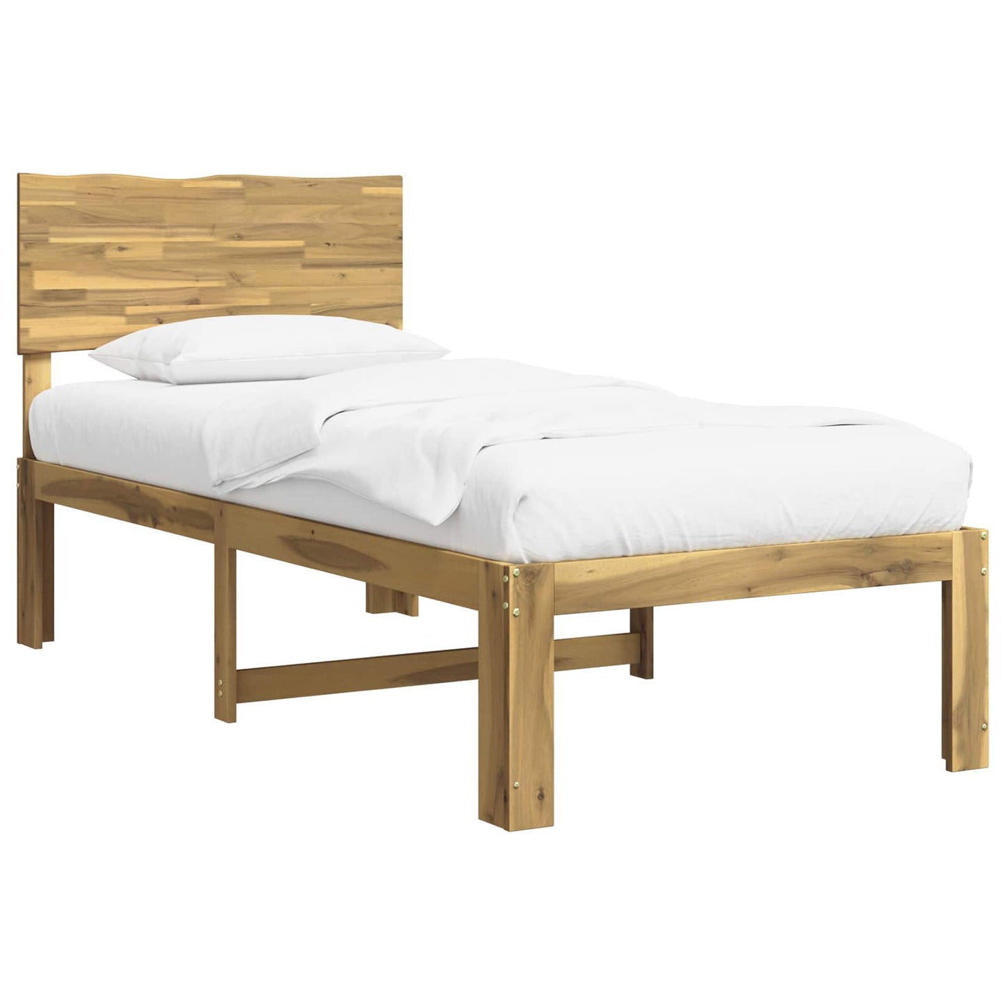 vidaXL Μονό Κρεβάτι με Κεφαλάρι ROSTOCK Λευκό 75 x 190 cm
