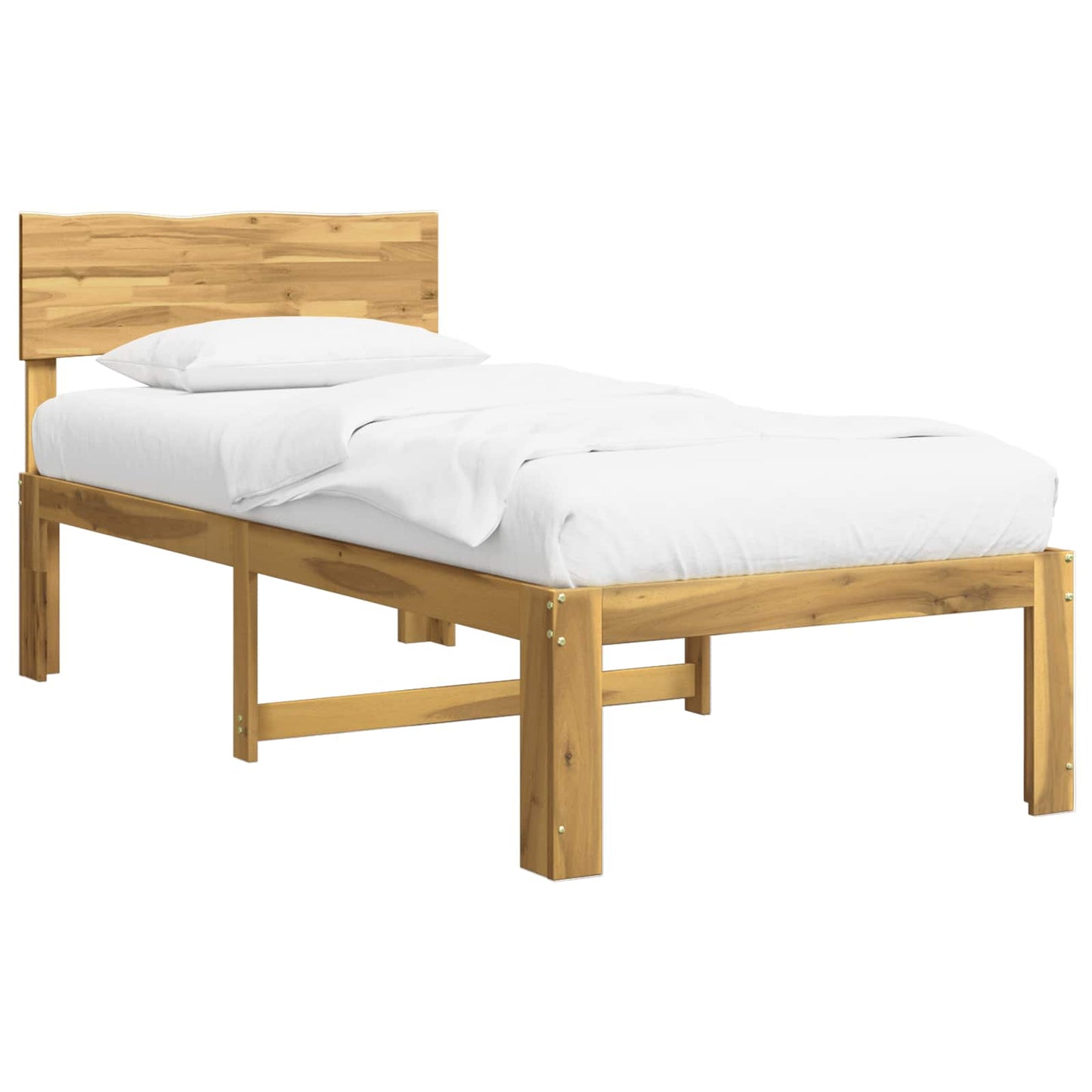 vidaXL Μονό Κρεβάτι με Κεφαλάρι ROSTOCK Λευκό 90 x 200 cm