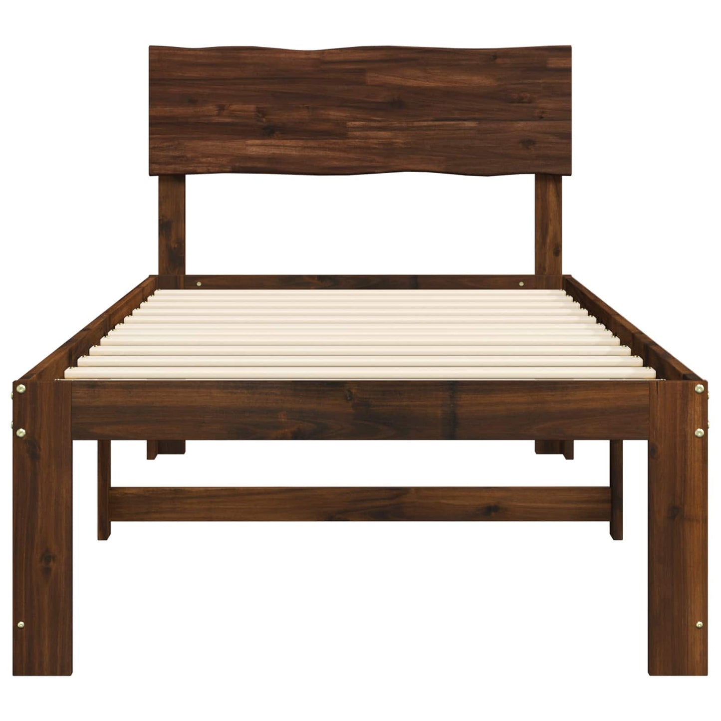 vidaXL Μονό Κρεβάτι με Κεφαλάρι ROSTOCK Σκούρο Καφέ 100 x 200 cm