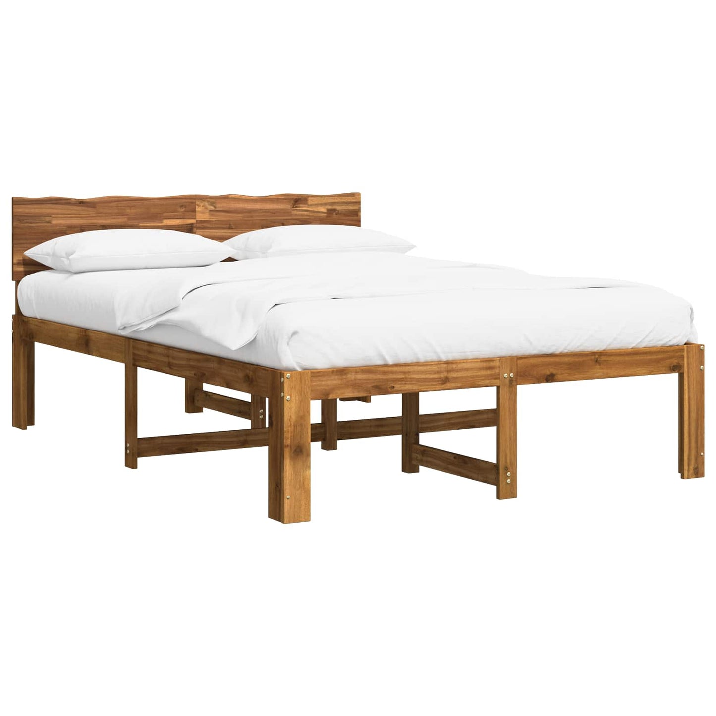 vidaXL Διπλό Κρεβάτι με Κεφαλάρι ROSTOCK Φυσικό 135 x 190 cm