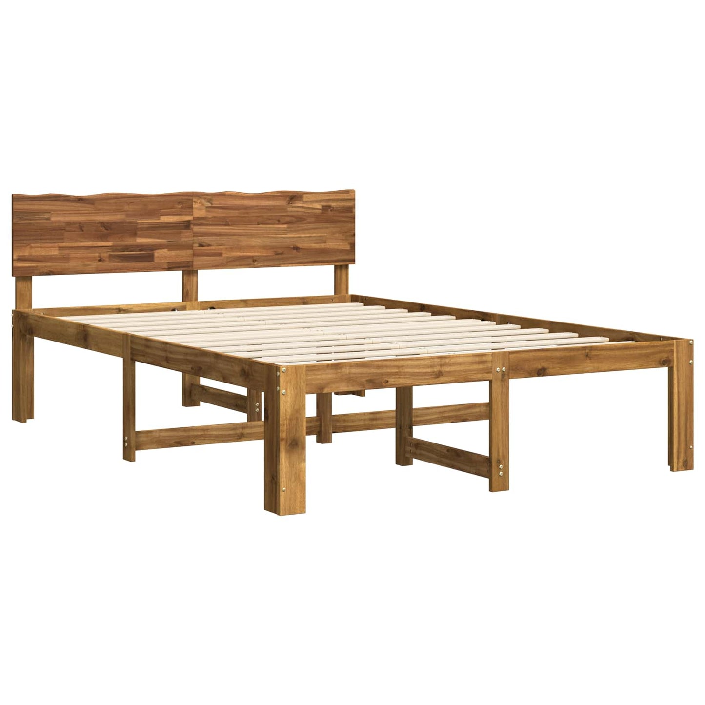 vidaXL Διπλό Κρεβάτι με Κεφαλάρι ROSTOCK Φυσικό 140 x 190 cm