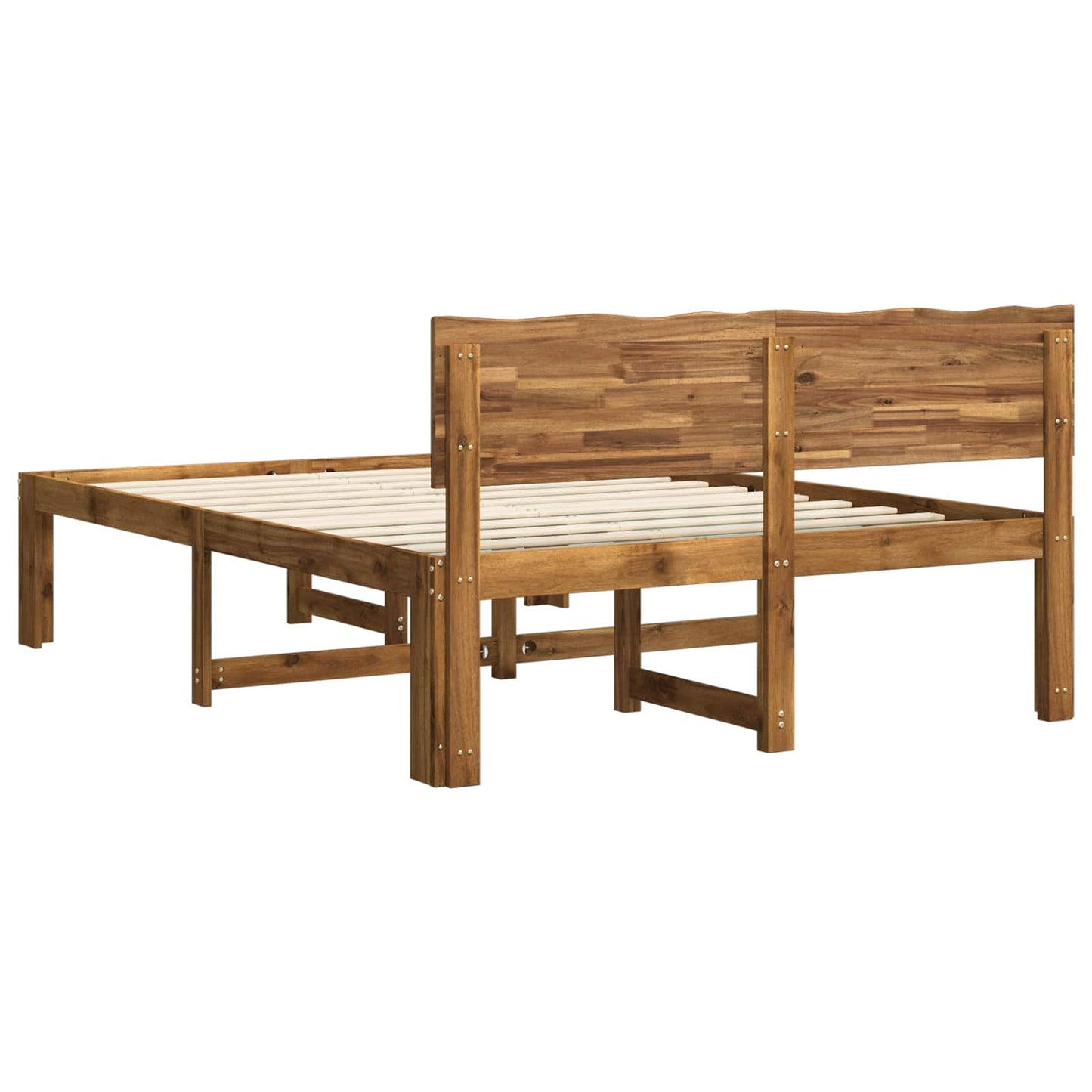vidaXL Διπλό Κρεβάτι με Κεφαλάρι ROSTOCK Φυσικό 140 x 190 cm