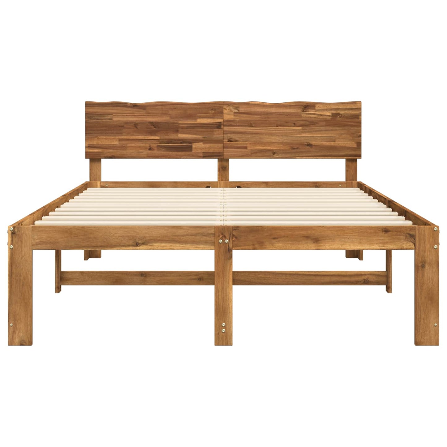 vidaXL Διπλό Κρεβάτι με Κεφαλάρι ROSTOCK Φυσικό 140 x 190 cm