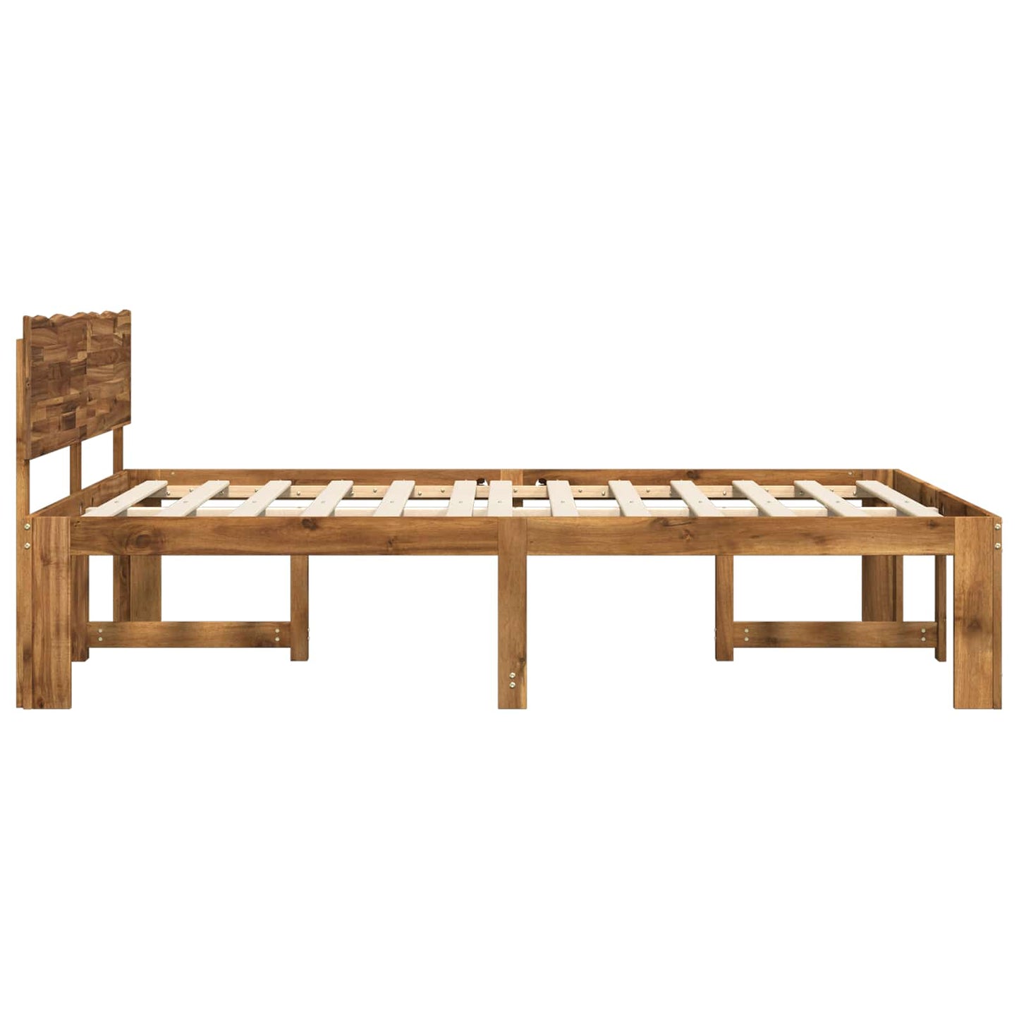 vidaXL Διπλό Κρεβάτι με Κεφαλάρι ROSTOCK Φυσικό 140 x 190 cm