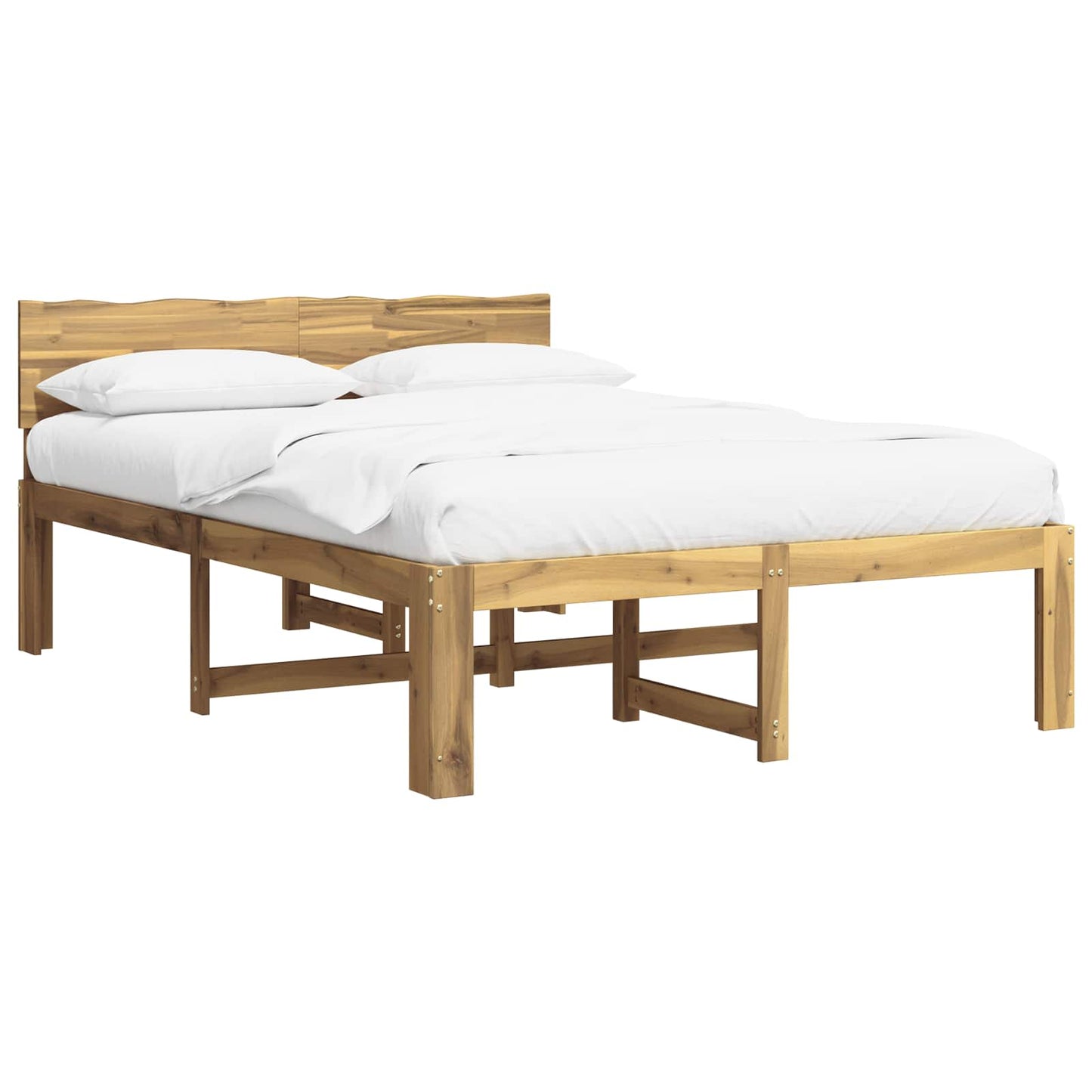 vidaXL Διπλό Κρεβάτι με Κεφαλάρι ROSTOCK Λευκό 140 x 190 cm
