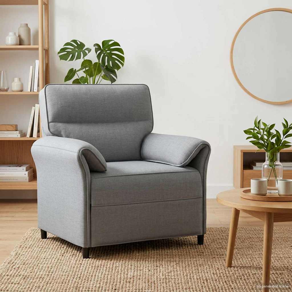 vidaXL Καναπές 100% πολυέστερ μεταλλικό πλαίσιο MDF, Κόντρα πλακέ