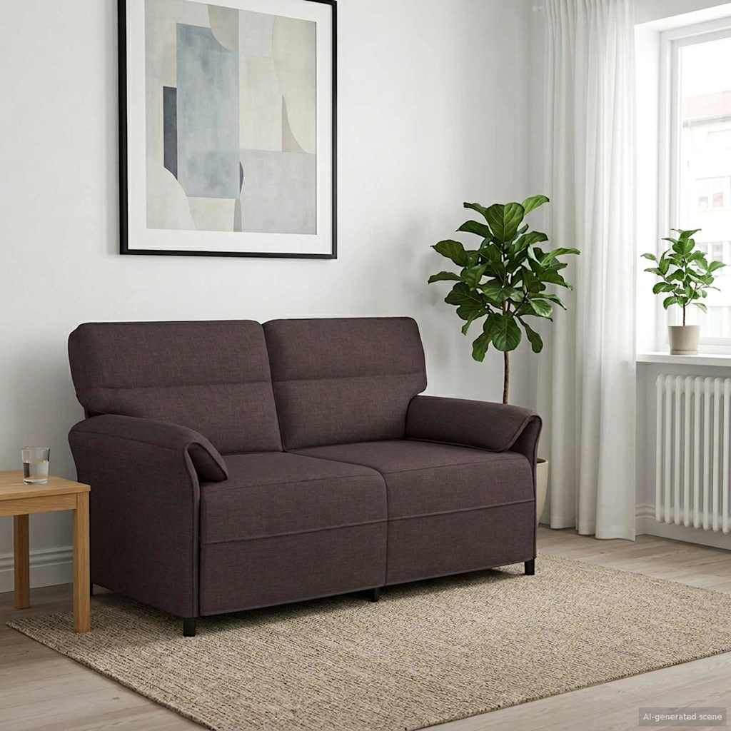vidaXL Καναπές 100% πολυέστερ μεταλλικό πλαίσιο MDF, Κόντρα πλακέ