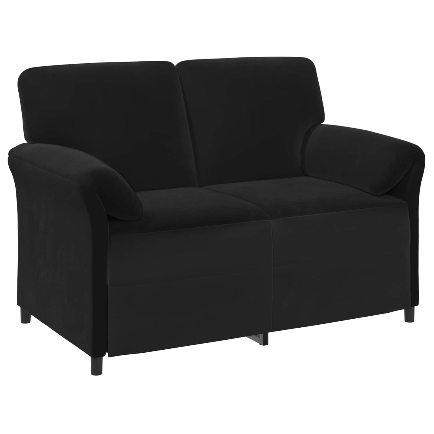 vidaXL Καναπές 2 ατόμων Μαύρο 138 x 83 x 95 εκ Βελούδο