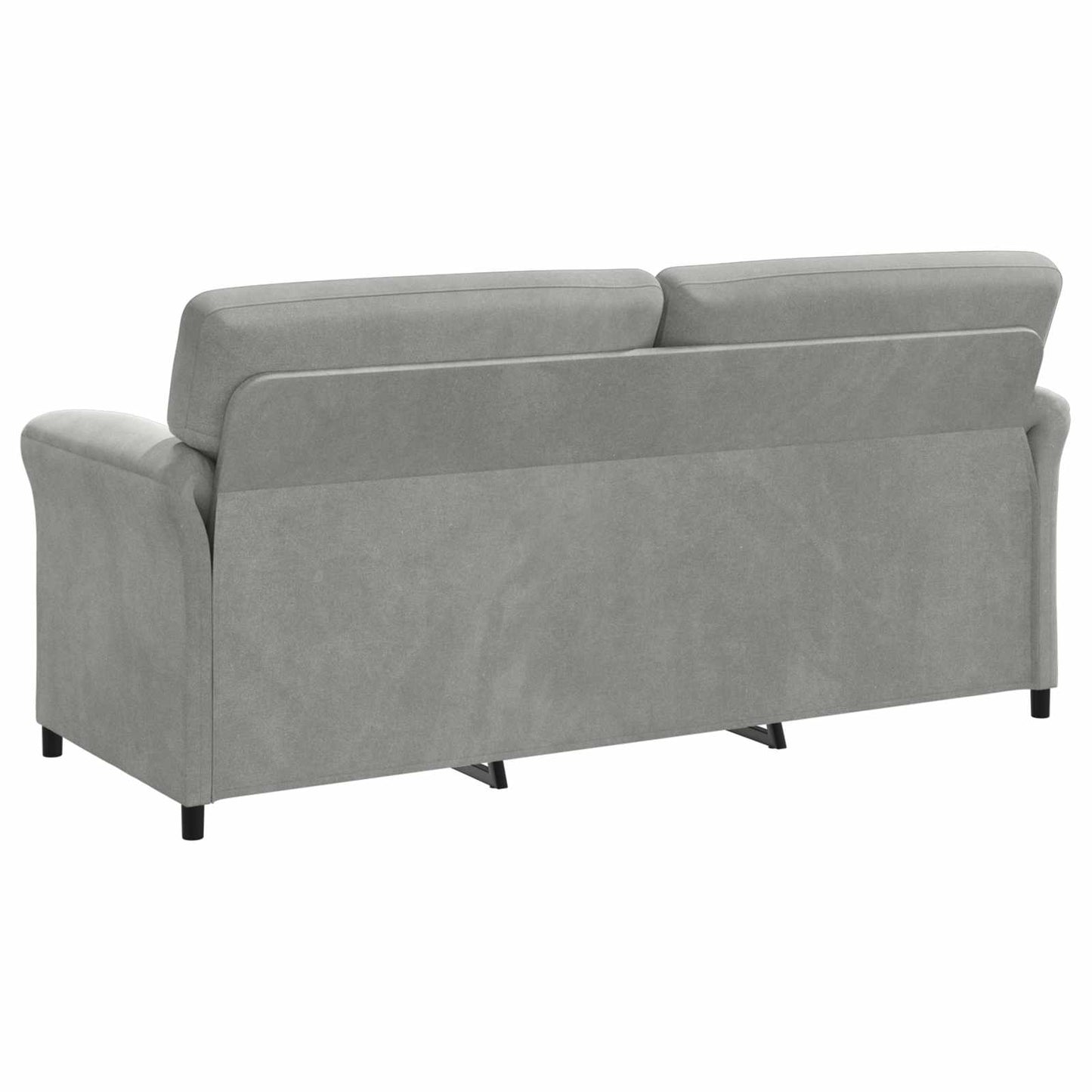 vidaXL 3-Θέσιος καναπές Ανοιχτό γκρι 198 x 83 x 95 εκ. Βελούδο