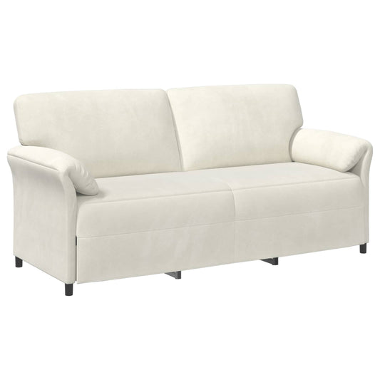 vidaXL 3-Θέσιος καναπές Κρεμ 198 x 83 x 95 εκ. Βελούδο