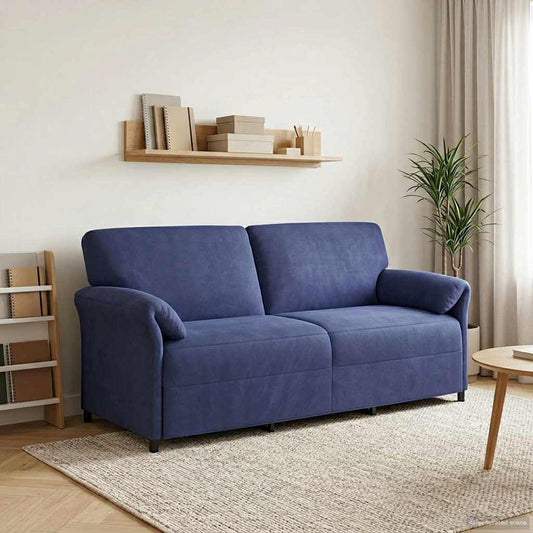 vidaXL 3-Θέσιος καναπές Μπλε Αστυνομίας 198 x 83 x 95 εκ. Βελούδο