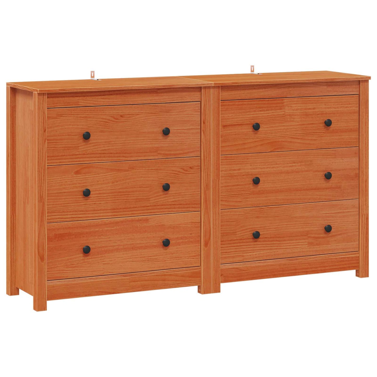 vidaXL Πλαϊνό γραφείο 2 τμχ. Κερωμένο Καφέ 140 x 35 x 80 εκ.