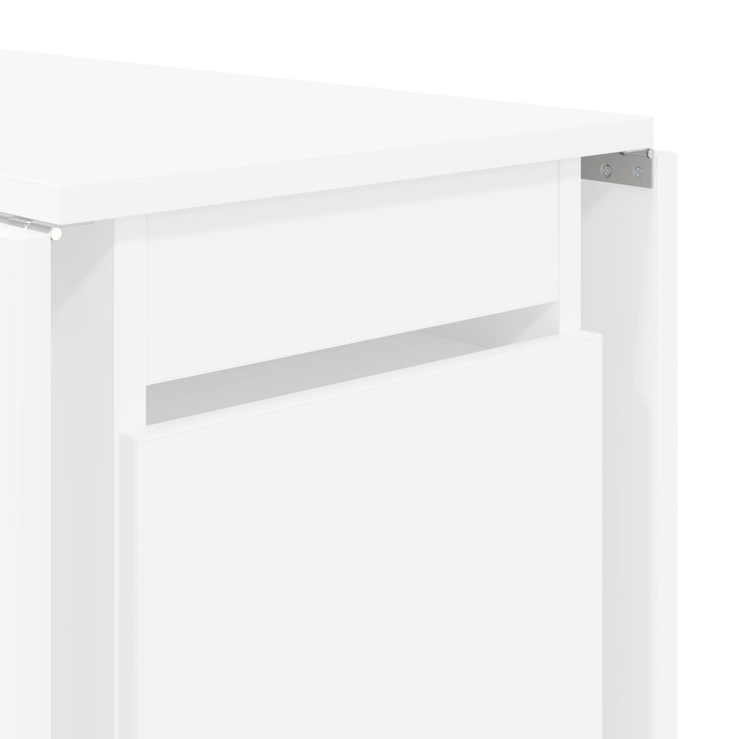 vidaXL Τραπέζι φαγητού 140 x 80 x 77 cm Επεξεργασμένο Ξύλο Λευκό