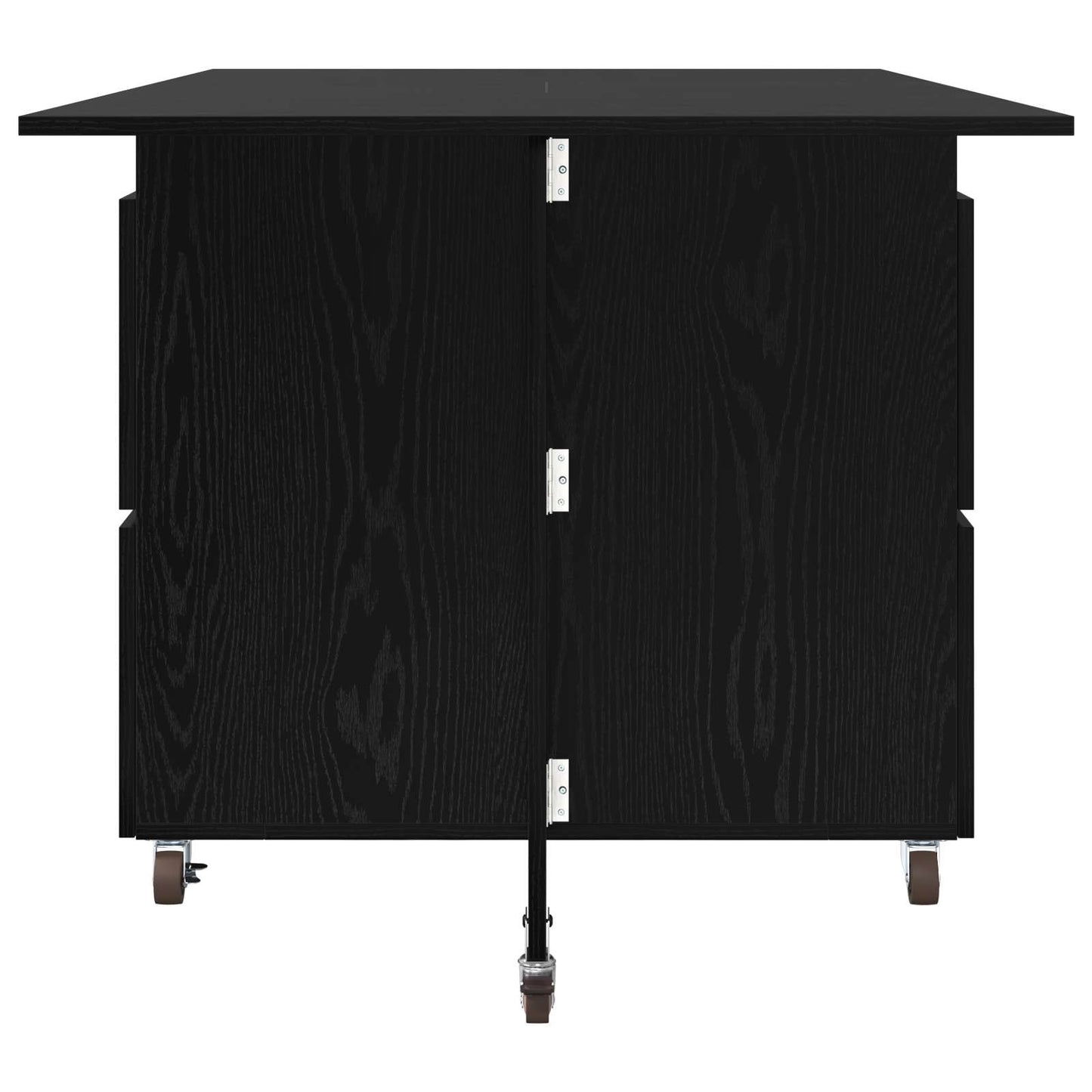 vidaXL Τραπέζι φαγητού 140 x 80 x 77 cm Επεξεργασμένο Ξύλο Μαύρη Δρυς