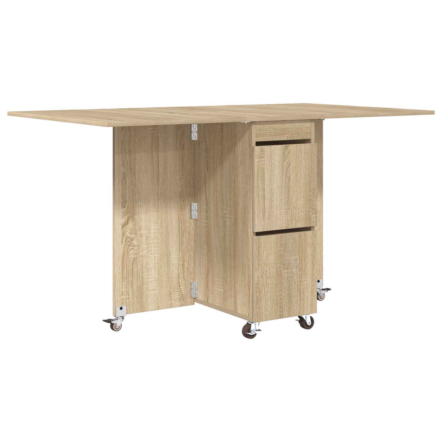 vidaXL Τραπέζι φαγητού 140 x 80 x 77 cm Επεξεργασμένο Ξύλο Sonoma Δρυς