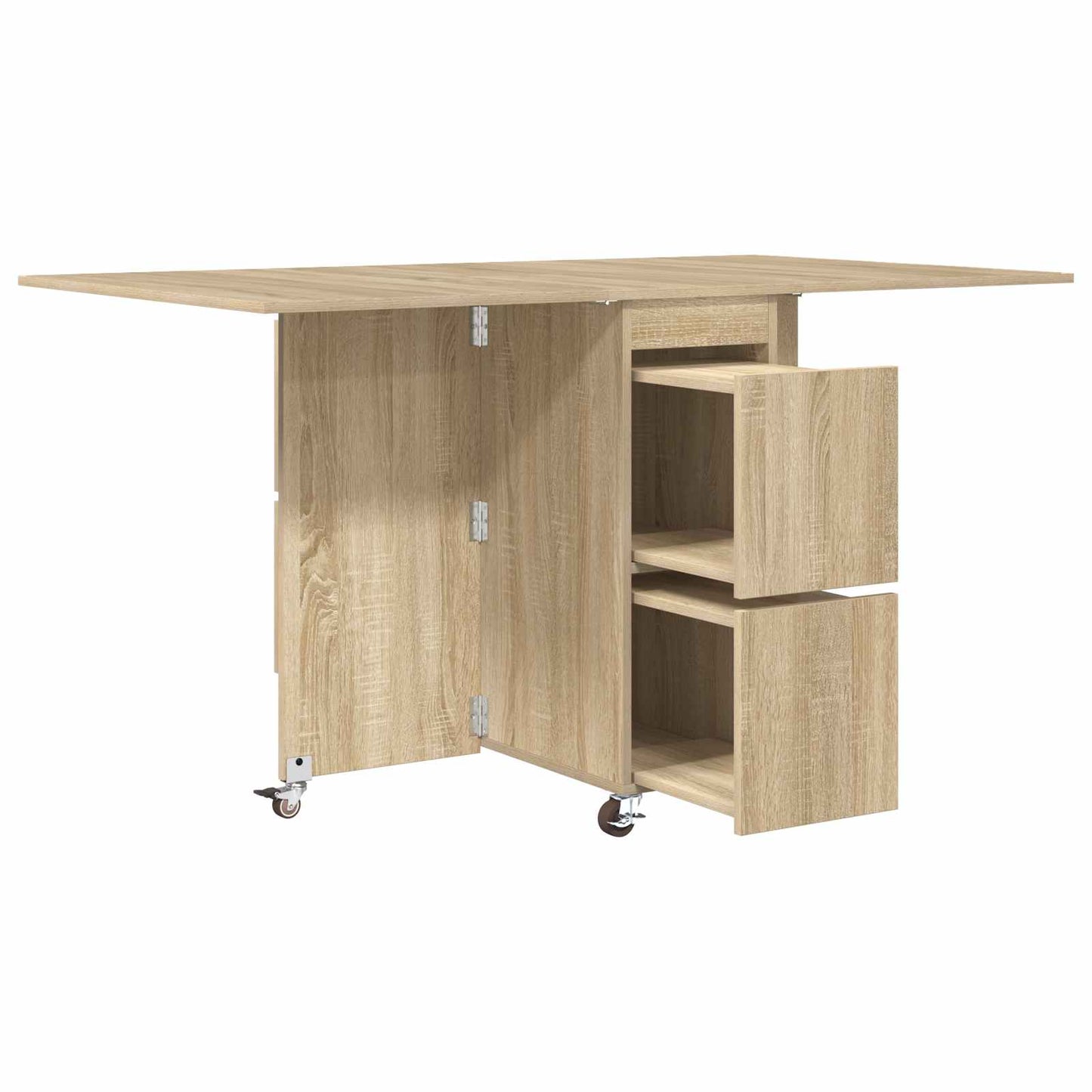 vidaXL Τραπέζι φαγητού 140 x 80 x 77 cm Επεξεργασμένο Ξύλο Sonoma Δρυς