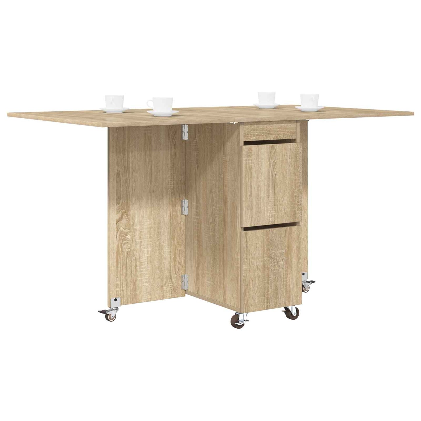 vidaXL Τραπέζι φαγητού 140 x 80 x 77 cm Επεξεργασμένο Ξύλο Sonoma Δρυς