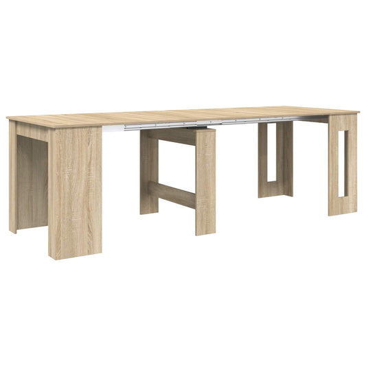 vidaXL Τραπέζι φαγητού 240 x 85 x 75 εκ Επεξεργασμένο Ξύλο Sonoma Δρυς